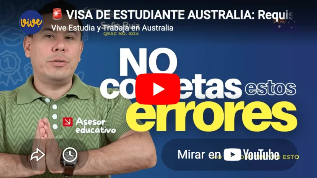 No cometas estos errores visa de estudiante Australia latino